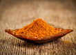 Curry powder in small vintage container