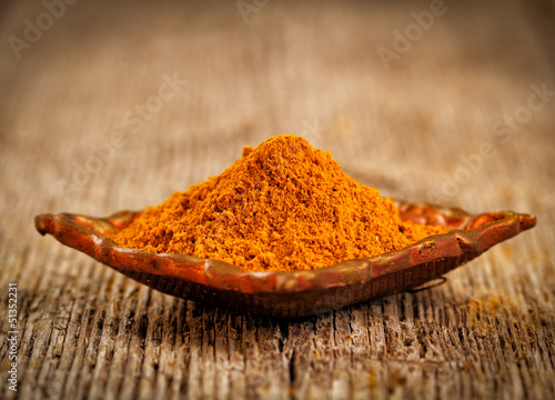 Photo: Curry powder in small vintage container Curry powder in small vintage container