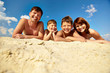 Family on the beach