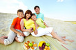 Family on resort