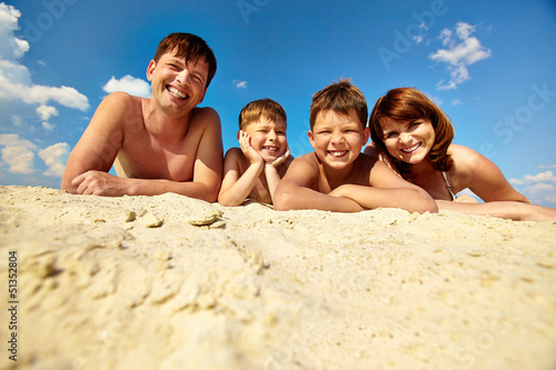 Photo: Family on the beach Family on the beach