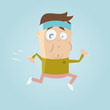 cartoon jogger