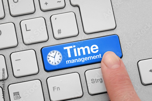 Photo: keyboard with Timemanagement keyboard with Timemanagement