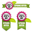 Sping offer 25 percent off buttons pink