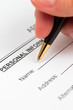Signing contract