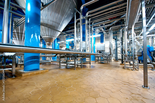 Photo: Fermenting department of the brewing plant Fermenting department of the brewing plant