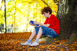 Student learning outdoor