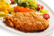 Fried pork chop and vegetable salad
