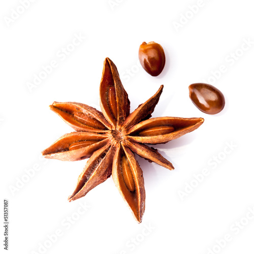 Photo: Anise stars on white Anise stars on white