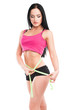 Photo: Young beautiful woman with measure tape Young beautiful woman with measure tape