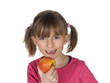 Foto: Mädchen ißt Apfel Mädchen ißt Apfel