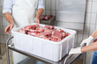 fleisch in der metzgerei