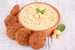 falafel and hummus