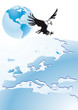 Adler mit Weltkugel