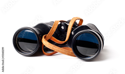 Photo: The Army Binoculars on a white background The Army Binoculars on a white background