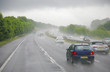 Photo: afternoon shower on a highway afternoon shower on a highway