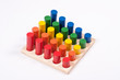 Developmental Toy: Bright Multi-Colored Cylinders