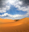cloudy evening desert landscape