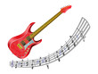 E-Gitarre mit Noten