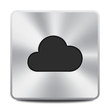 Vector metal cloud icon / button, design element