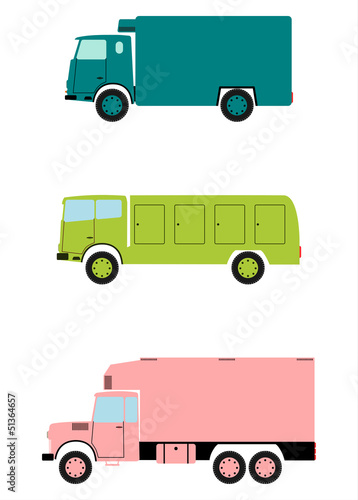 Vector: Samochód chłodnia w stylu retro. Samochód chłodnia w stylu retro.