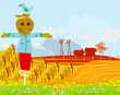 Illustration: illustration of a farm in a beautiful nature illustration of a farm in a beautiful nature