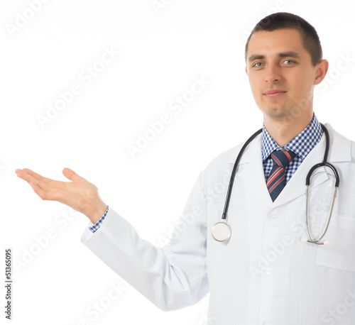 Photo: doctor holding something on his palm doctor holding something on his palm