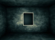 grunge wall with frames.