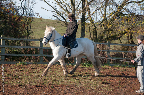Photo: Riding lesson on the lunge Riding lesson on the lunge