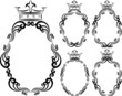 decorative frame with crown
