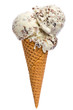 Eistüte mit drei Kugeln Stracciatella