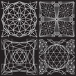 Vector: Seamless white pattern from diamond cutting Seamless white pattern from diamond cutting