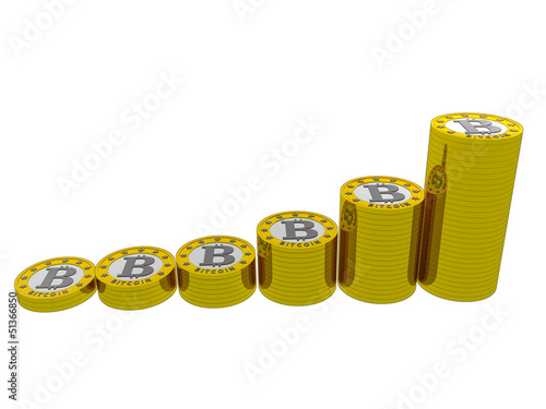 Illustration: bitcoins evolution bitcoins evolution