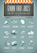 Retro style template for genuine fruit juices menu