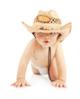 Little boy in cowboy hat
