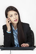 talking on a mobile phone