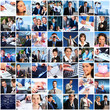 Business people team collage.
