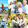 Happy family collage.