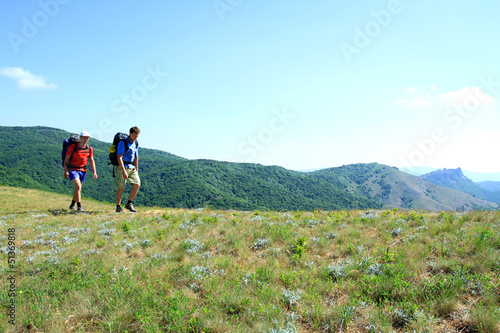 Photo: Summer hiking in the mountains. Summer hiking in the mountains.