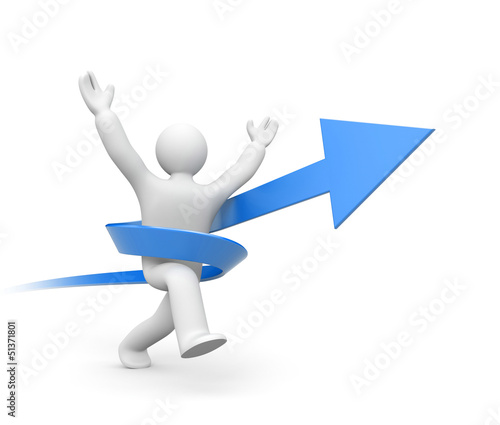 Illustration: Person running to success Person running to success
