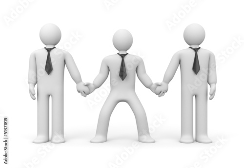 Illustration: Partnership. Helping hand Partnership. Helping hand