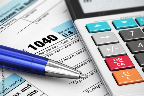 Illustration: 1040 US Tax Form 1040 US Tax Form