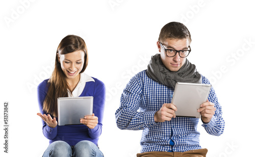 Photo: Man and woman with tablet Man and woman with tablet