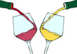 Vino bianco e vino rosso