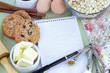 Photo: Recipe Book and Ingredients for Baking Recipe Book and Ingredients for Baking