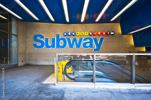 Photo: New York City Subway in Midtown New York City Subway in Midtown