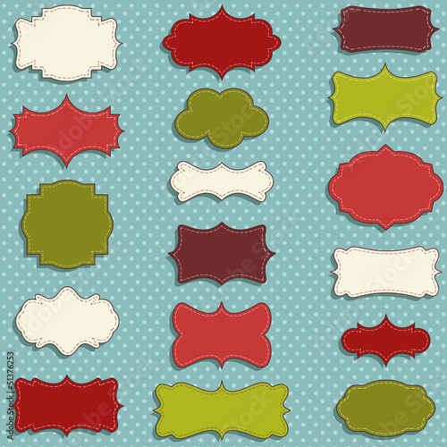 Vector: vintage christmas labels vintage christmas labels