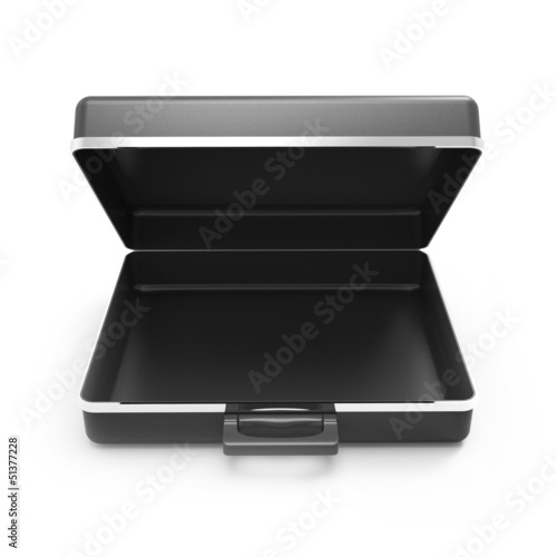 Illustration: Empty briefcase face on Empty briefcase face on