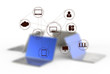 Illustration: a Cloud Computing diagram on the new computer interface a Cloud Computing diagram on the new computer interface