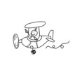 cartoon hand drawing imagination